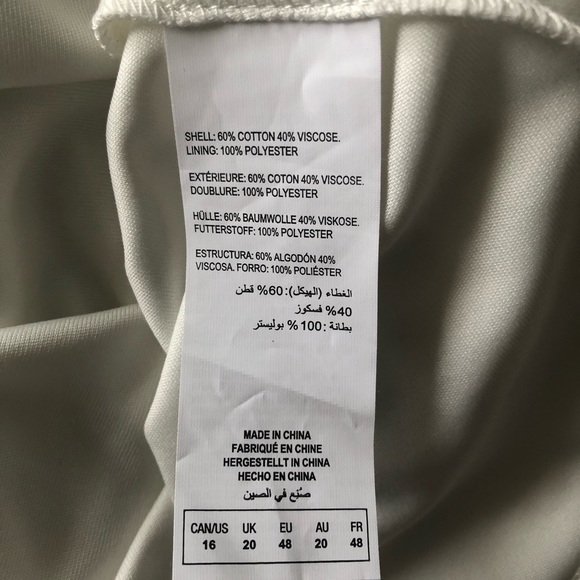 Michel Studio Dress, cream and grey/beige stripe, sz16 - Picture 7 of 8